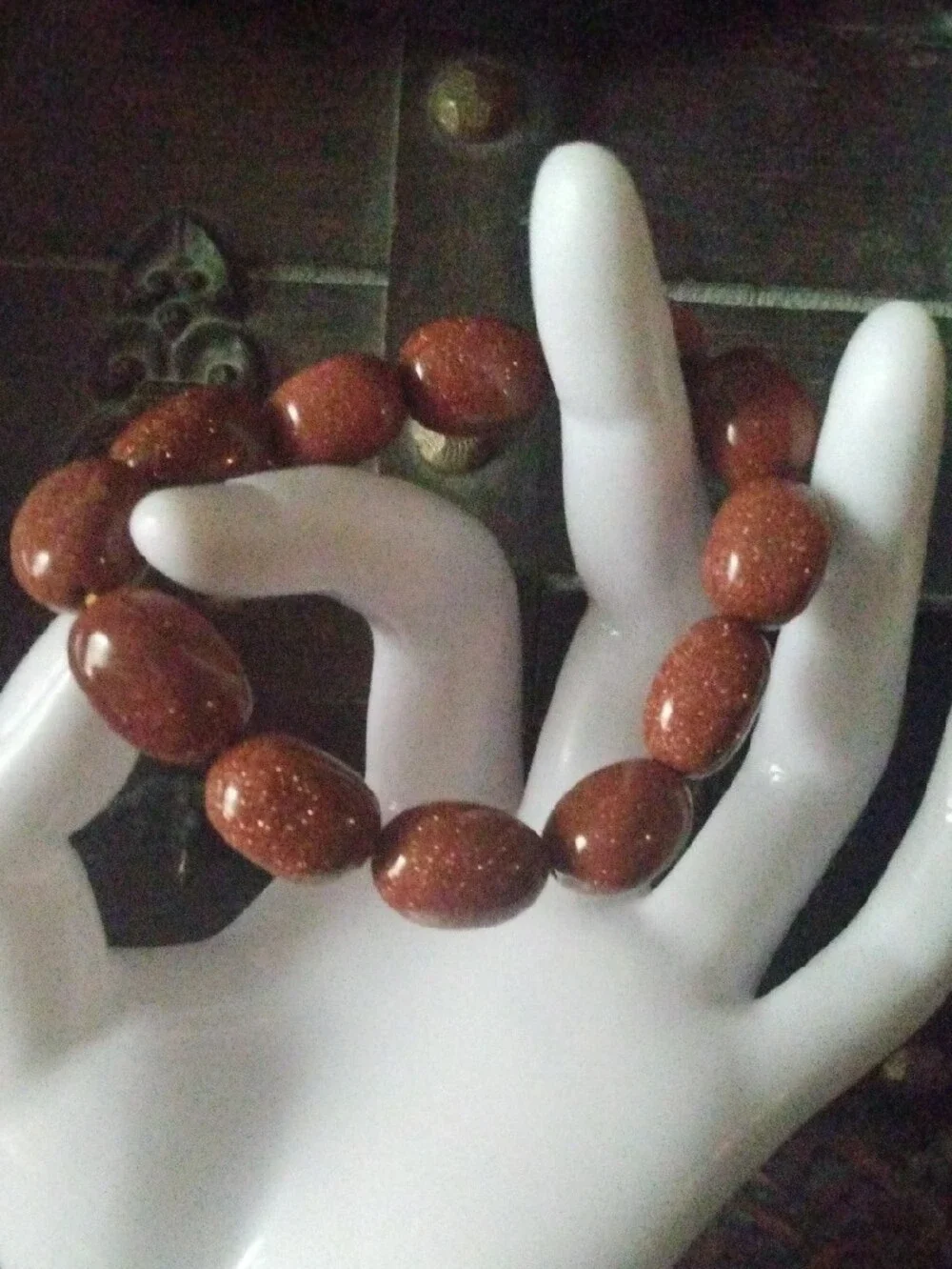 Goldstone Bead Stretch Bracelet - Women Accessories